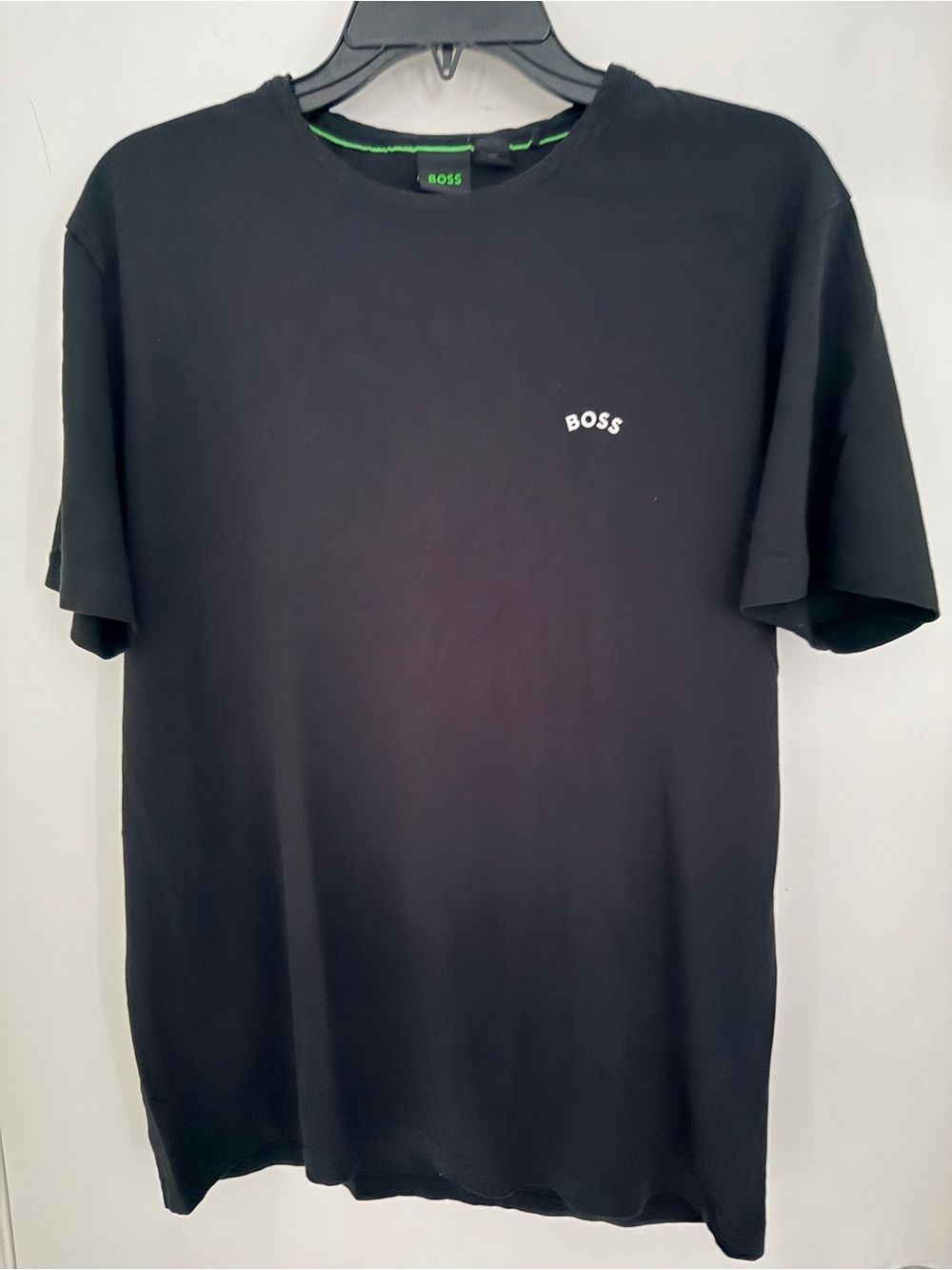 BOSS Black Crewneck T-Shirt with Small White Logo